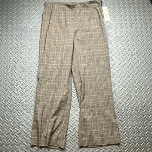 Rena Rowan Women's  Beige Checkered Dress‎ Pants Size 12 Petite